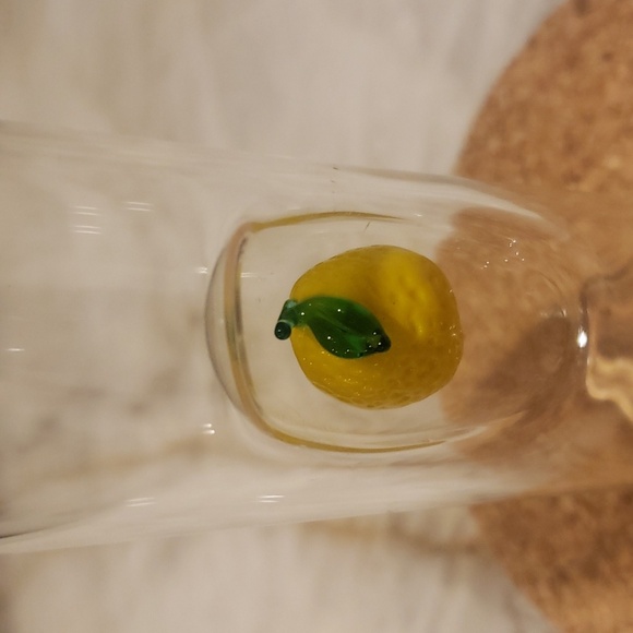 Vintage shoot glass with lemon decor - Picture 2 of 4